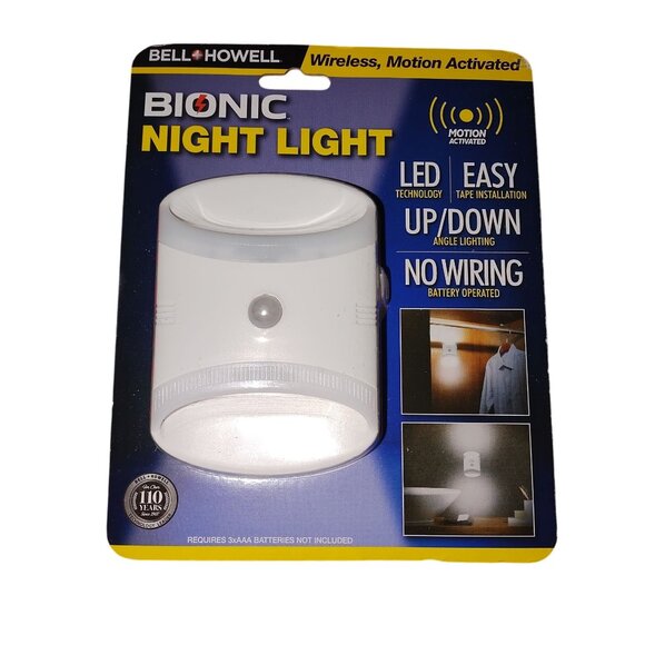 BIONIC NIGHT LIGHT-WIRELESS-MOTION ACTIVATED.  BATTERY OPERATED * -NEW - Picture 3 of 3